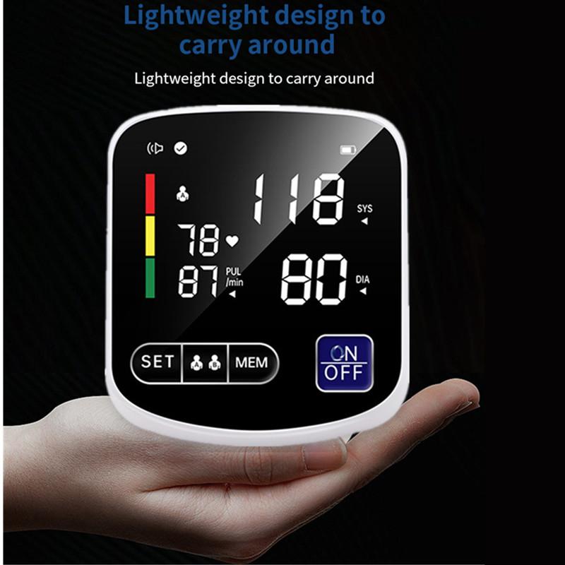 Автоматический тонометр, интеллектуальный светодиодный полноэкранный электронный монитор артериального давления на плече, прибор для измерения артериального давления на плече