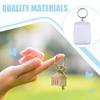50PCS Key Chain Blank Double Side Plastic Keys Rings Metal Ring Eco Friendly Drop Resistance Holder Accessory Birthday