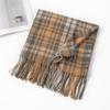 New Korean Style Sweet and Warm Faux Cashmere Scarf Checkered Student Couple Winter Thickened Warm Scarf