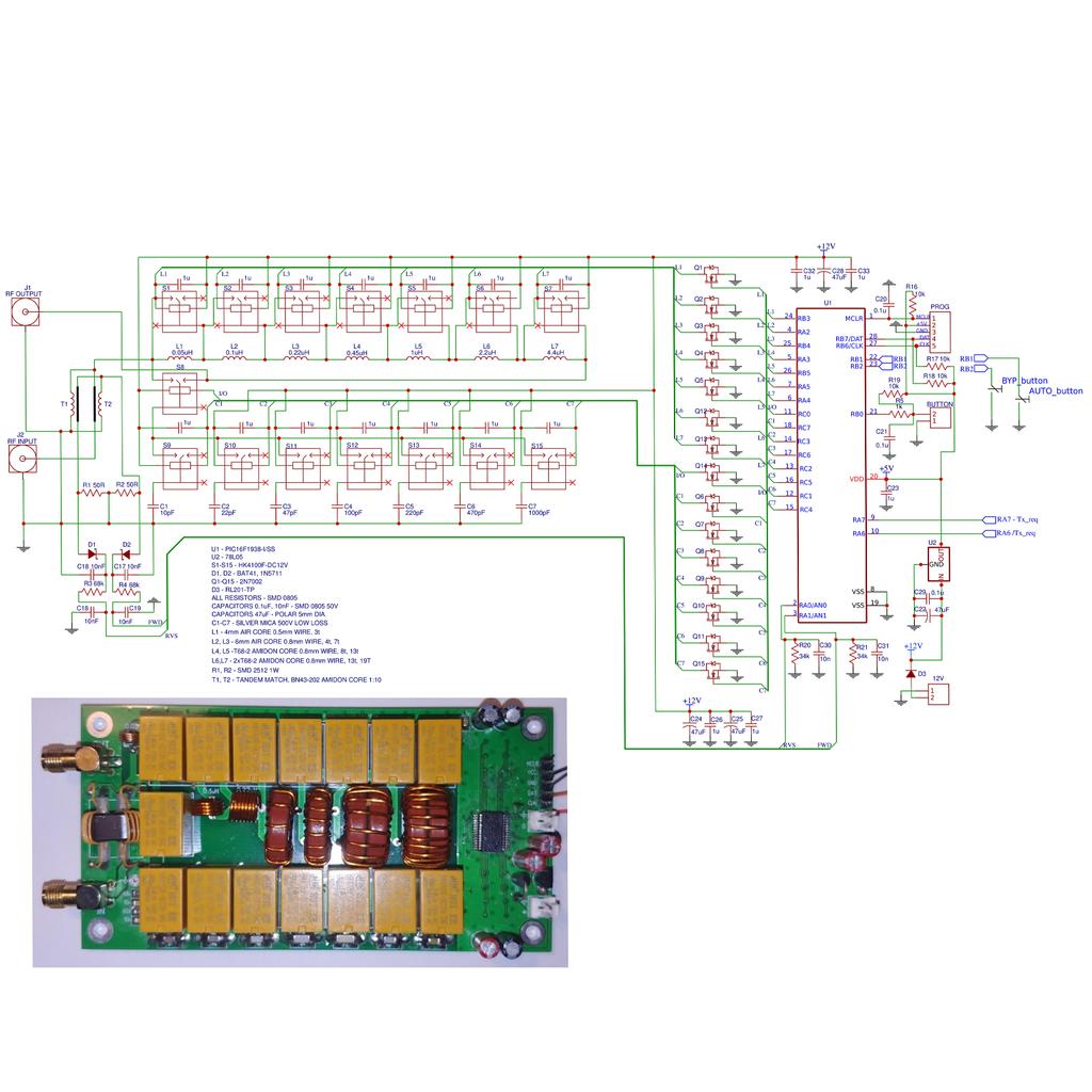 ATU 100 DIY Kits 1.8 50MHz Automatic Antenna Tuner +OLED Firmware Programmed Amplifier Receiver Accessory