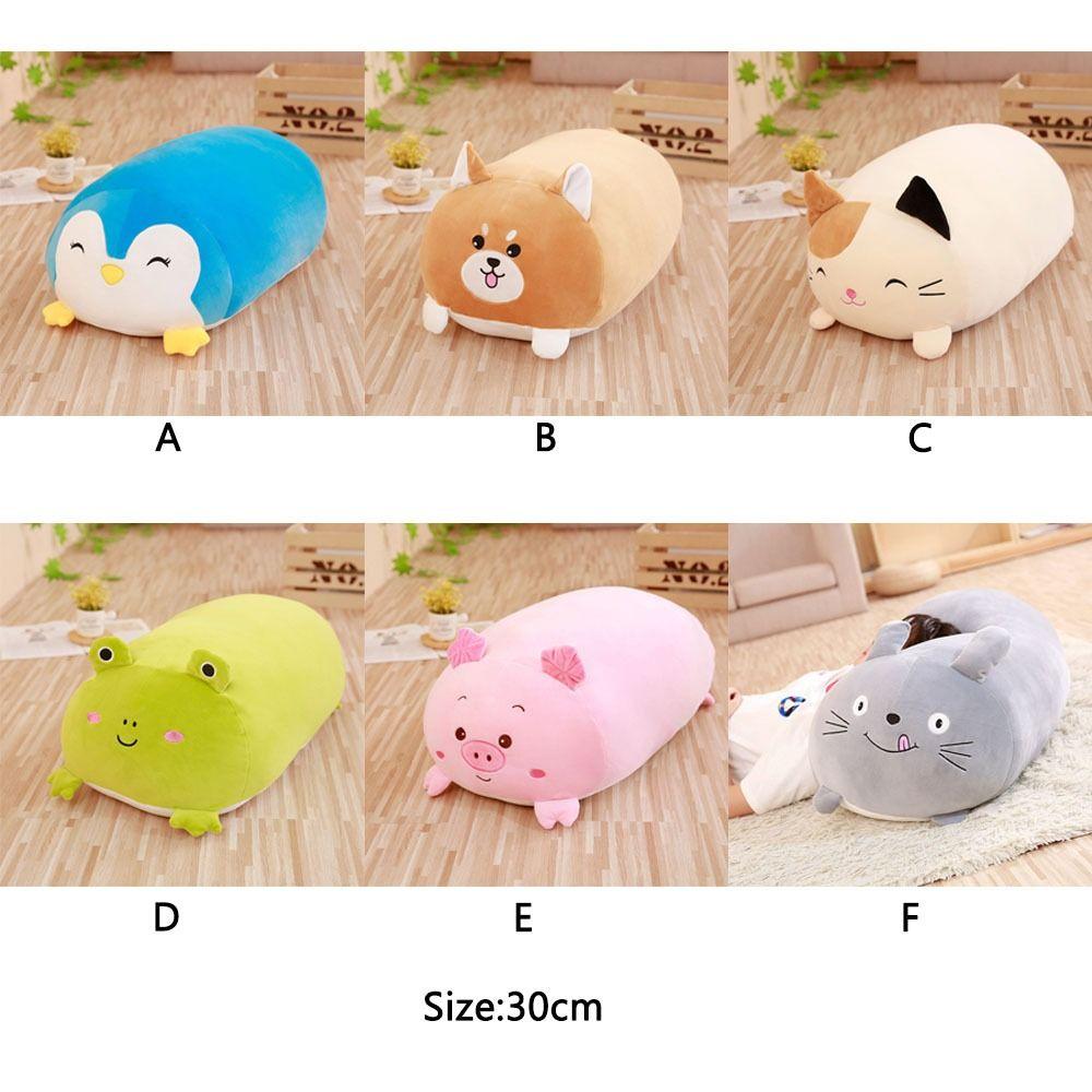 Подарок Лежащий Кот Домашний Декор Пух Хлопковый Наполнитель Лягушка Животное Кукла Пингвин Подушка Мягкая Игрушка Плюшевая Игрушка