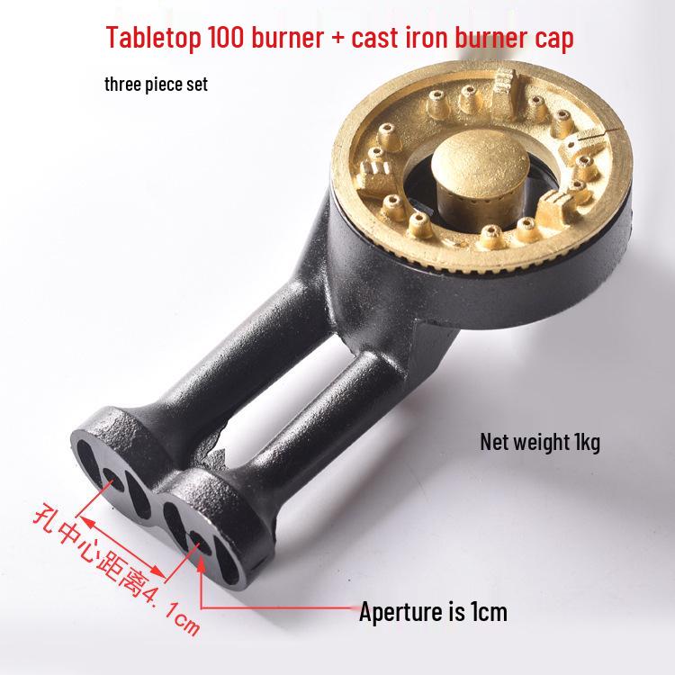 Набор чугунных головок горелок, рассекателей пламени и крышек для газовой плиты