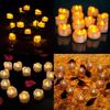 Для Рождества Хэллоуина беспламенные электрические свечи светодиодные чайные свечи желтые мерцающие свечи на батарейках