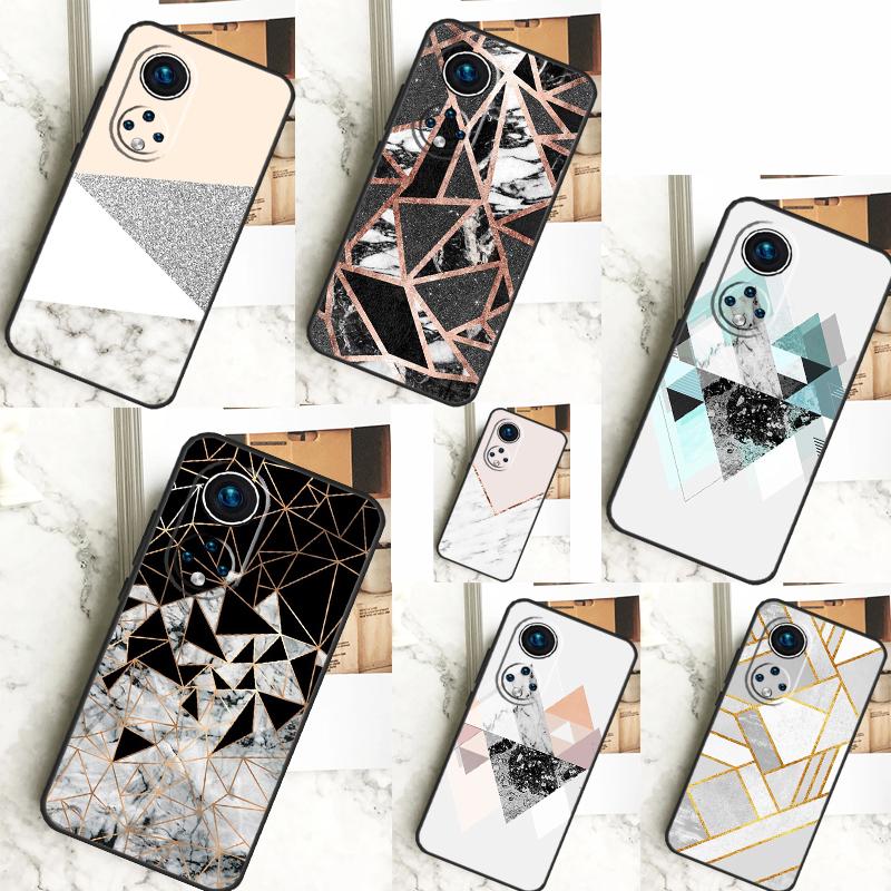 Геометрический мраморный чехол для Honor Magic 6 Pro 5 Lite 50 70 90 X6 X7 X8 X9 Honor X6a X7a X8a X9a X8b X9b