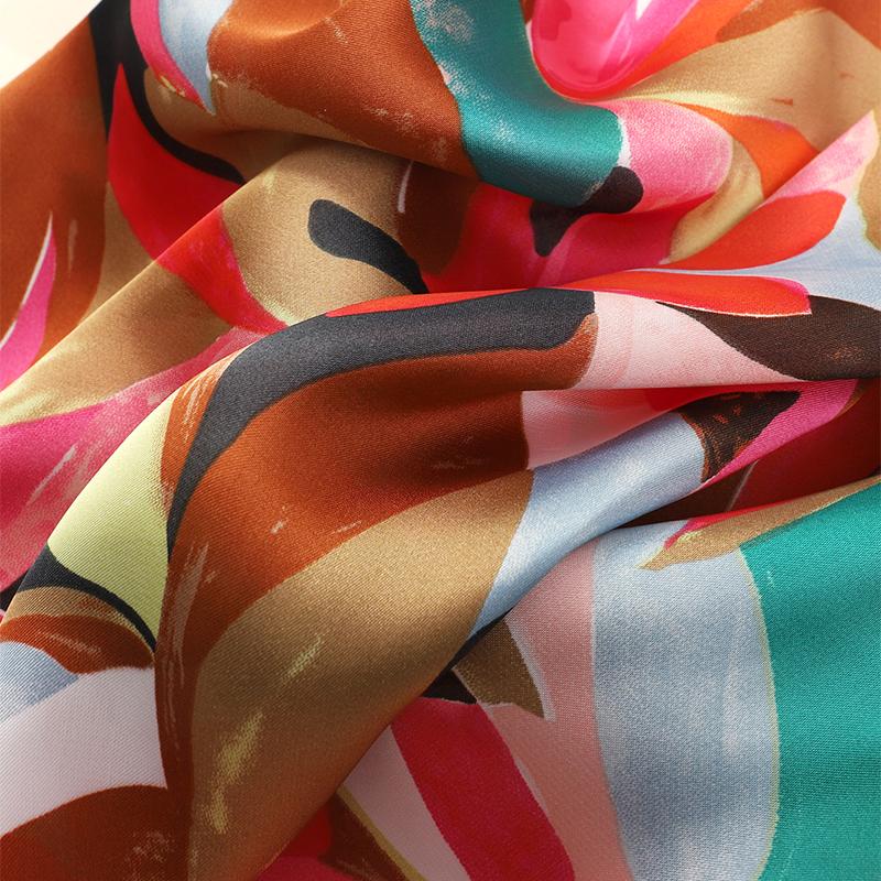 70cm Design Hair Bands Square Scarves Fashion Print Satin Silk Scarf for Women Neckerchief Wrist Wraps Lady Ribbon Shawl Foulard