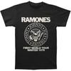 Ramones Первая Мировая Турне 1978 Узкий крой Футболка X-Large Черная Унисекс Футболка