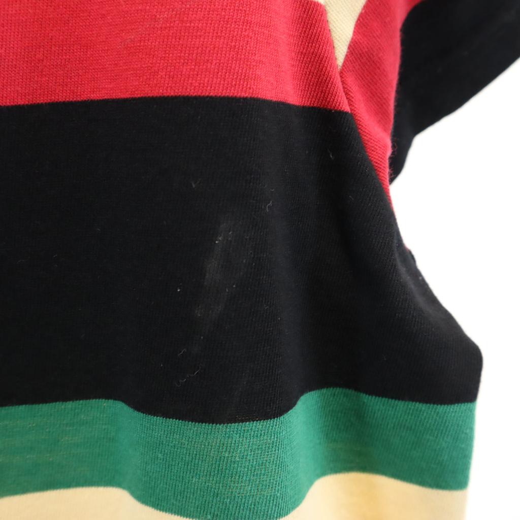 agnes b. Made in Portugal Border Pattern French sleeve T-shirt 1 black Women Used