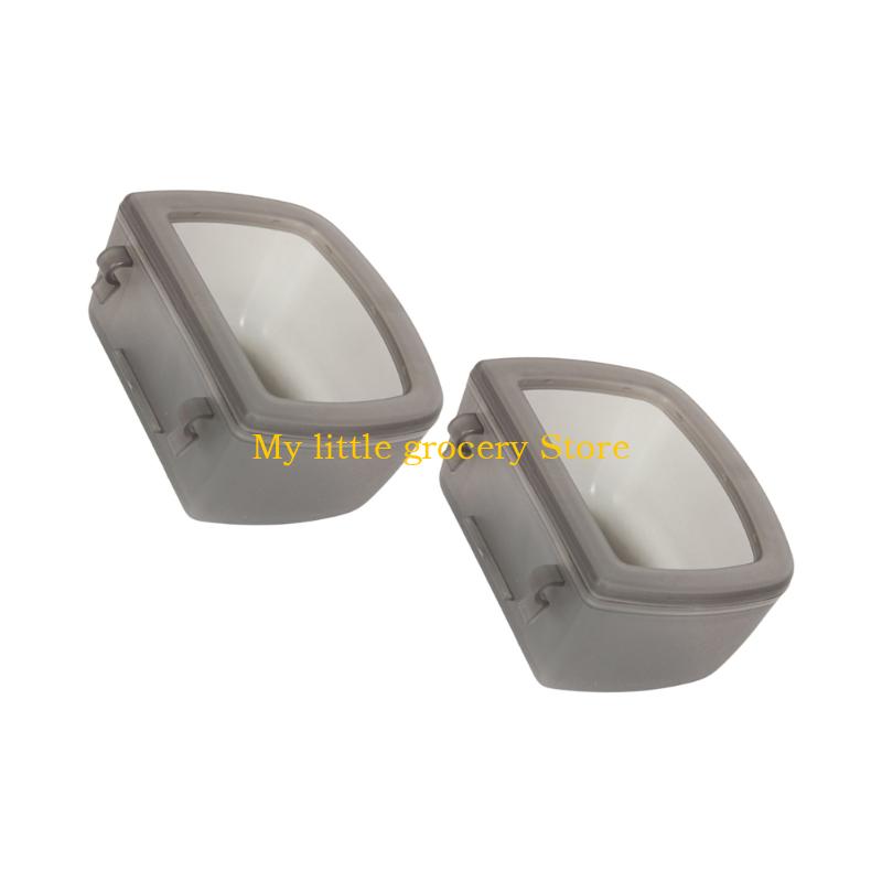 D5BD Hanging Dog Water Feeder Spillproof Plastic Water Bowl For Crate Cage Use 2pcs