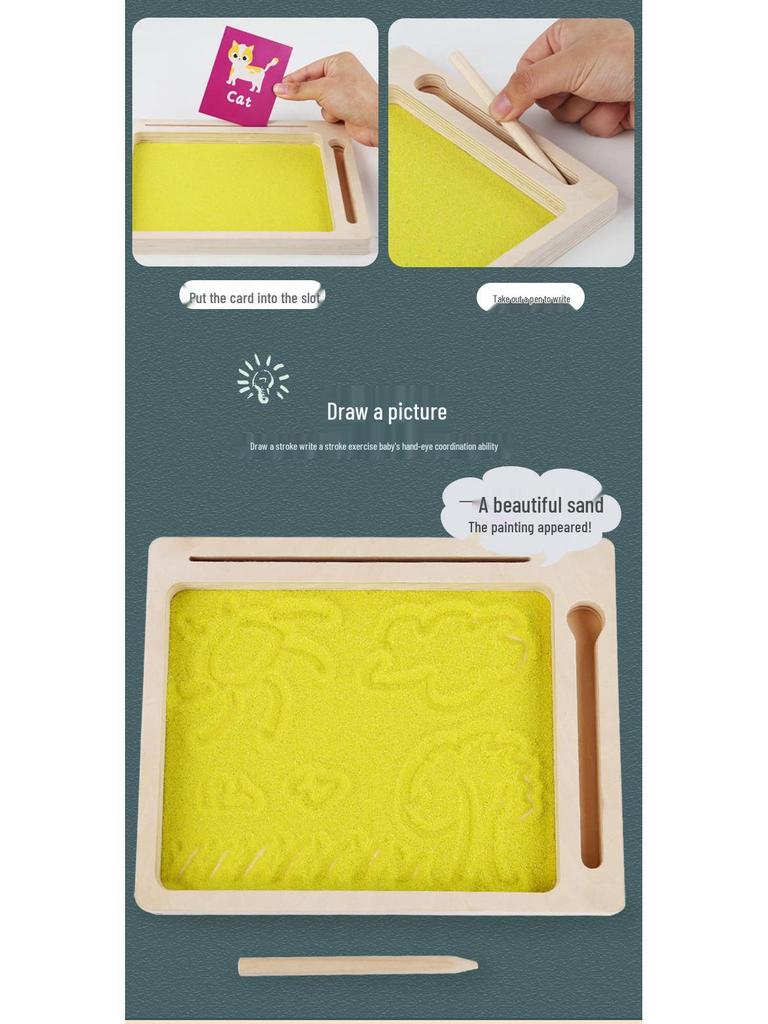 Montessori Sand Table for Kids: Numbers & Letters Writing Practice, Drawing, and Parent-Child Learning Tool