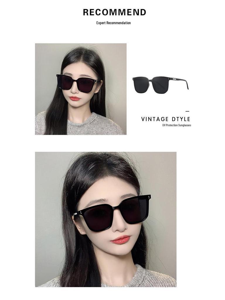 Большие квадратные солнцезащитные очки с градиентом заката для женщин – Премиальная защита от солнца с румяно-розовым оттенком