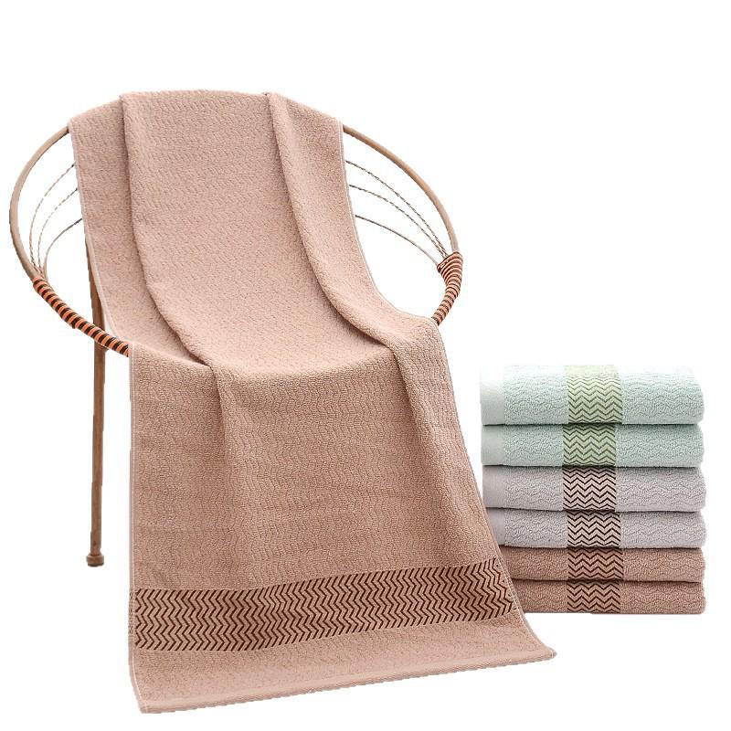 Thickened Absorbent Bath Towel - Large Pure Cotton & Polyester Blend, 90x40 Cm, Suitable for Adult Face and Household Use