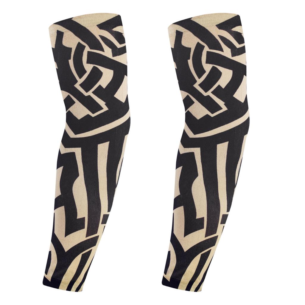 Simulation Tattoo Arm Sleeves Sunproof Arm Covers for Outdoor Enthusiasts Sport Accessory Driving Cycling Arm Protectors