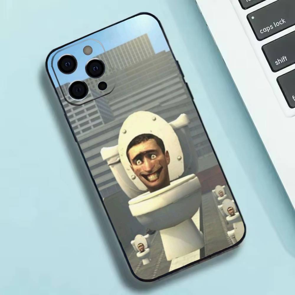 Пародия Мемы Skibidi Toilet Чехол для телефона Силиконовый Мягкий Для IPhone 17 16 15 14 13 12 11 X XR Plus Pro Max Plus