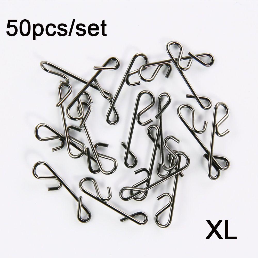50 шт. Новые портативные прочные быстросъемные рыболовные подвесные застежки-карабины из нержавеющей стали, бочковые вертлюжки