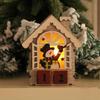 Christmas Wooden Home Decoration Luminous Calendar Table Furnishings Christmas Series Luminous House Christmas Creative Gifts