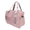 Спортивная сумка для женщин нейлоновая сумка-саквояж на выходные для ночевки с регулируемым плечевым ремнем для путешествий, спорта, тренировок розовая