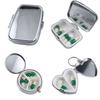 Durable Metal Heart Round Medicine Organizer Holder Container Pill Box Case Sale Goods