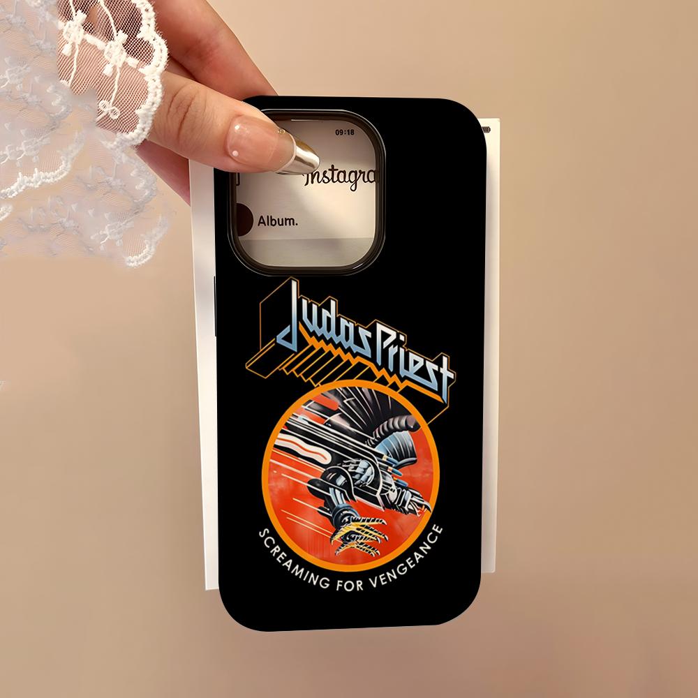 Rock Band Judas Priest Phone Case For IPhone 16 15 14 13 12 11 Pro Max 16 Plus Glossy 2 In 1 Bumper Cover