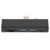 For Surface Dock 5 In 1 5 Gbps Memory Card Reader 4K Resolution Aluminum Shell Hot Swap USB3.0 Hub