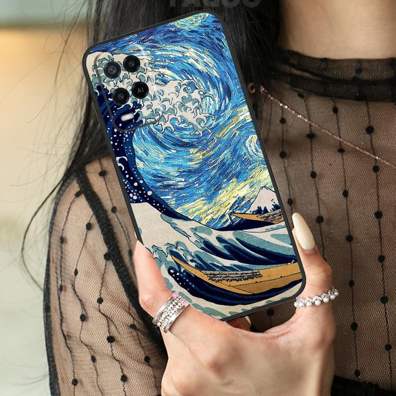 Картины Звездная ночь Ван Гог Чехол Для Oppo A5 Pro A15 A17 A57 A77 A18 A38 A58 A78 A98 A94 A74 A54 A40 A60 A80 A96 A76 A16