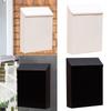 Wall Mounted Mailbox with Key Letterbox Modern Drop Box with Lock Newspaper Holder Box for Gate Front Door Outdoor Porch Decor