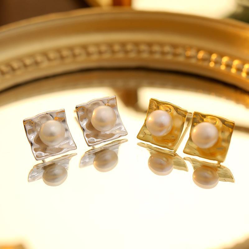 Серьги Banyan Tree S925 Silver Geometric Shell Pearl - Тенденция женской моды