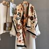 Autumn and Winter New Flower Jacquard Warm Scarf Women's Thickened Warm Imitation Cashmere Scarf Shawl