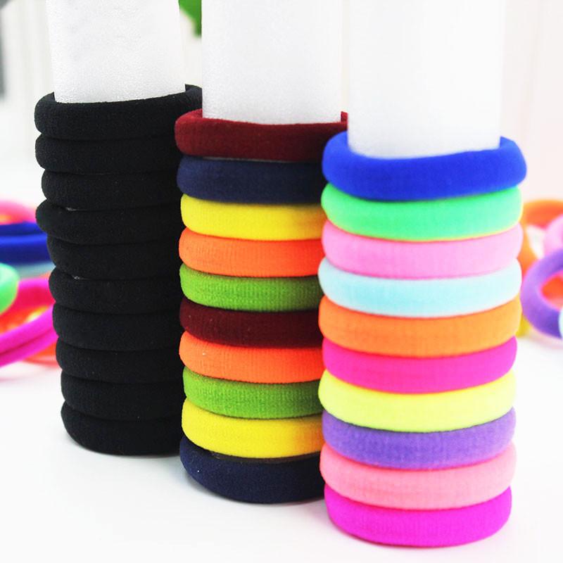 Vogue Korean Hair Accessories Gift New Hair Rope Elastic Hair Band Seamless Elasticity Candy Color 10PCS/Pack