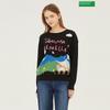  Benetton Yang Intarsia Knit Bakpa9461 Bk