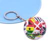 Simulation Sports Football Pendant Keychain Thirty-Two Countries Ball Flag Key Chain For Car Bag Backpack Accessories Gift