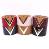 Retro Europe And The Big Leather Bracelet Simple All -Match Ol V Word Wide Bracelet For Women New Hand Jewelry Bijoux