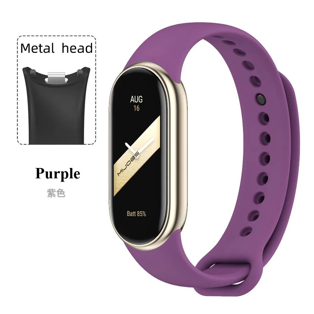 Спортивный силиконовый ремешок для Xiaomi Mi Band 9 NFC Сменный браслет-ремень для Xiaomi Mi Band 8/9/10 Наручный ремешок Аксессуары для умных часов