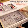 Jewelry Display Slots Earring Ring Tray Organizer Holder Case Box Drawer Storage Box