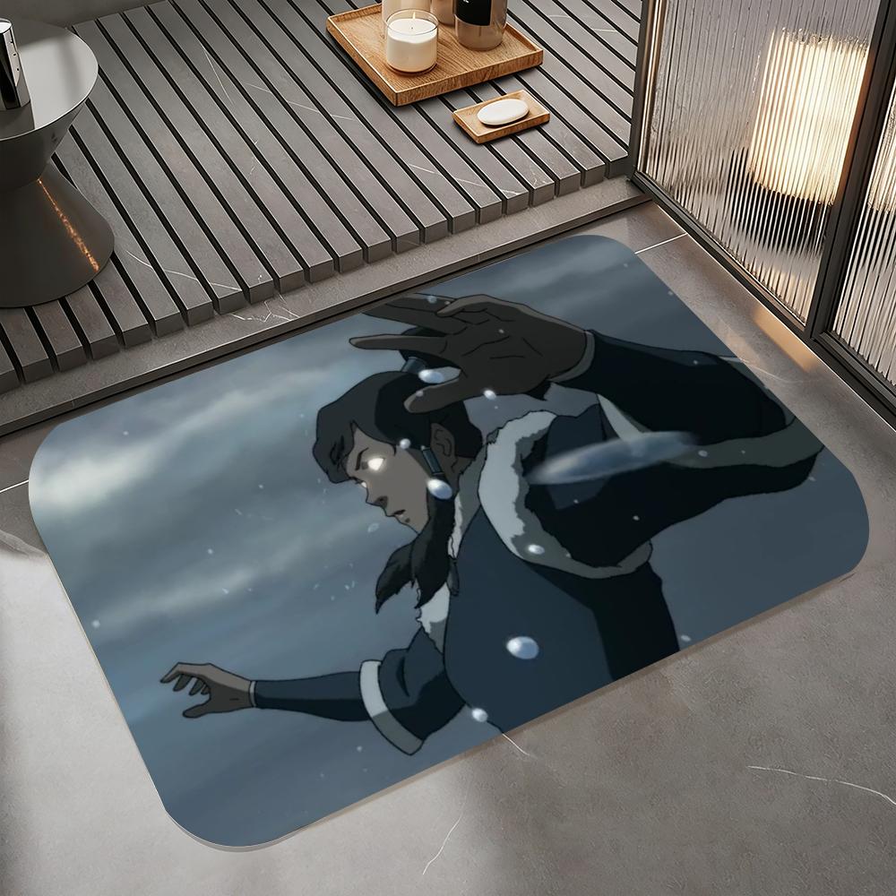 Anime T-The Legend Of Korras Floor Mat Diatomite Bath Mat, Quick Dry Absorbent Non-Slip Door Mat