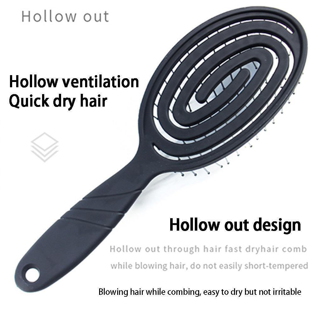 New Detangling Hairbrush Nylon Bristle Hair Scalp Massage Brush Hair Women Q0A3