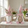Spring Bunny Themed Easter Bunny Gnome Faceless Design Elf Stuffed Doll  Tabletop Decor