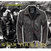 Men's Distressed Cowhide Leather Motorcycle Jacket - European & American Style