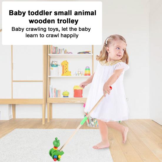 Деревянная игрушка для ползания для малышей Интерактивная игрушка для ходьбы Развивающие игрушки на колесиках для развития детей Игра в догонялки Игрушка для координации движений рук и глаз