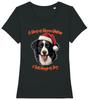 Womens BORDER COLLIE Christmas T-Shirt Santa Dog Lover Woof Wishes Gift Mum Aunt