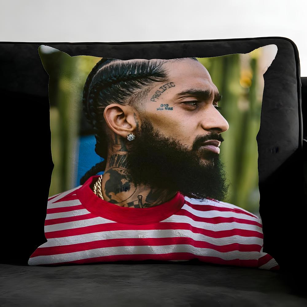 N-Nipsey Husslee Рэпер Наволочка Подушка Ультрамягкая Кожевенная Ткань Облако Подобный Комфорт и Скрытая Молния