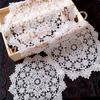 8 Pcs 8 Inch Flower Shaped Lace Tabletop Decoration Dacron Lace Shaped Coaster Kitchen