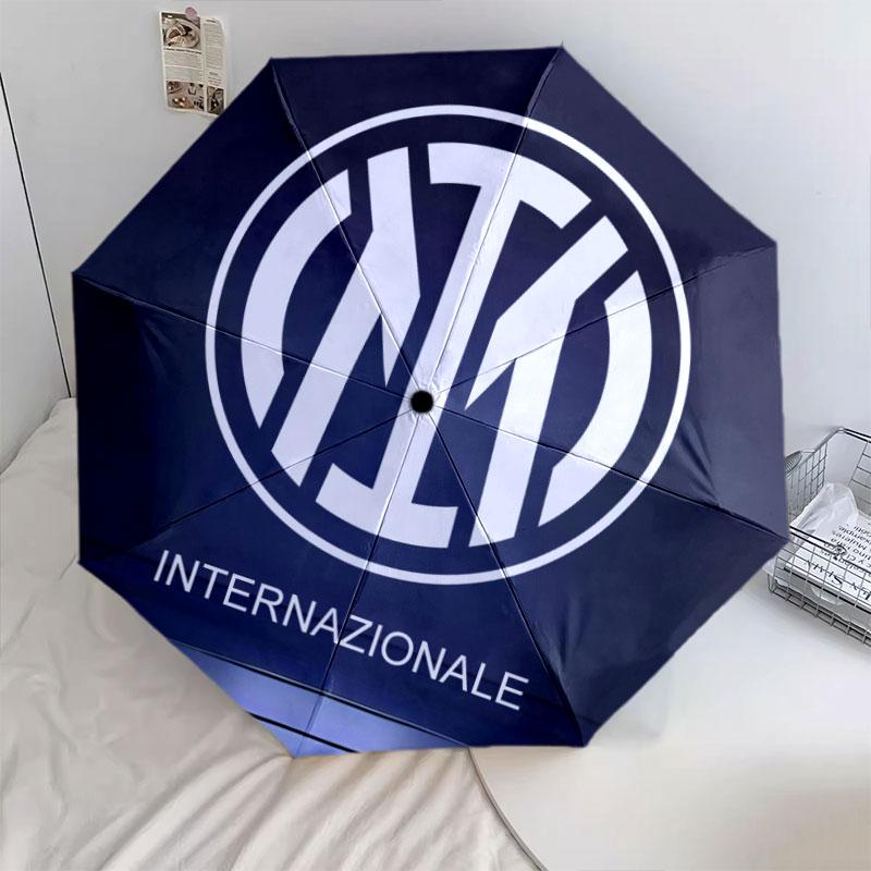 FC Internazionale Milano, automatic folding umbrella, portable and foldable design, 8 ribs, a Christmas or birthday gift.