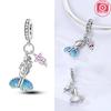Original Copper Dragon Firefly Butterfly Puppy Heart Plane Travel Charms Beads Fit Bracelet Zircon For Women Gift