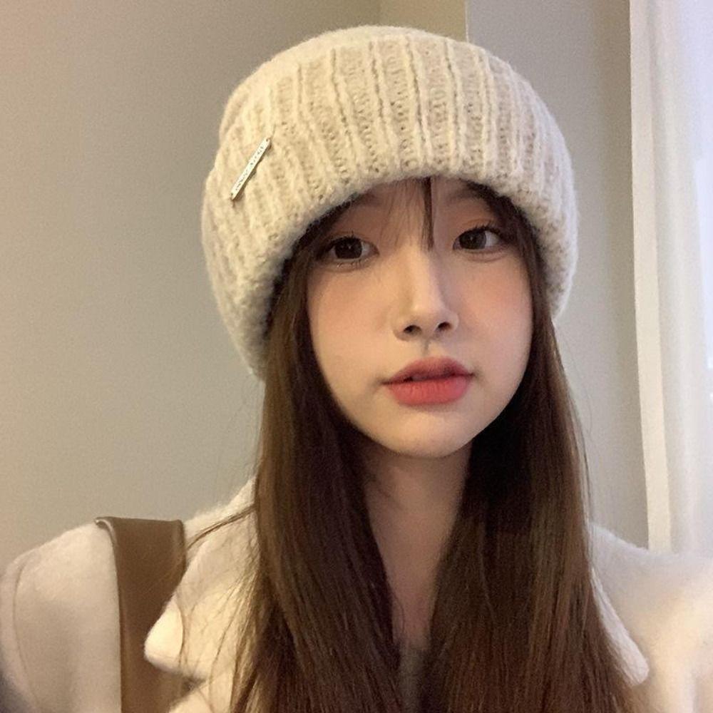 Wool Hat Crochet Basin Cap Warm Cap Knit Beanie Sweet Knitted Hat Apparel Accessories