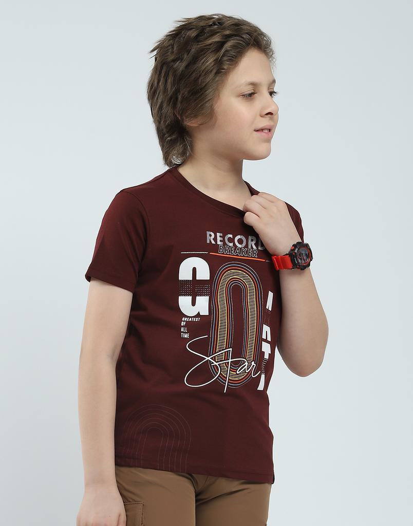 MONTE CARLO Мужская футболка стандартного кроя с принтом и рукавом до локтя