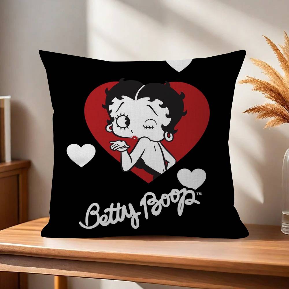 Cushion Cover Car Throw Pillow Case For Sofa Car Christmas Gift ANIME cute BBetty Boop