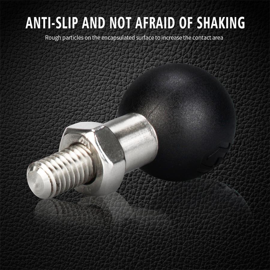 1 Inch Ball Base M10 X 1.25 Male Thread Mount for Motorcycle Motorbike ATV Handlebar Adapter