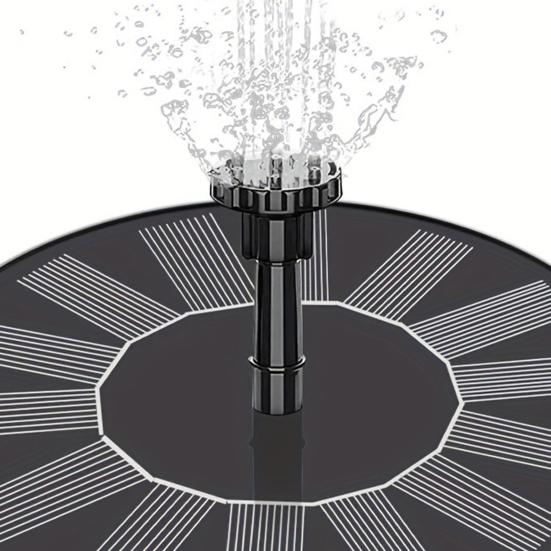 Солнечный фонтан для воды с ночной светодиодной подсветкой, 7 насадок, плавающий солнечный насос для фонтана, уличный водный элемент