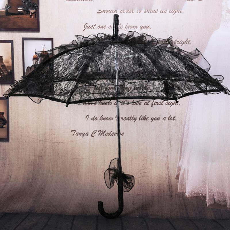 1 шт., кружевной свадебный зонт ручной работы для фотосъемки, винтажный европейский свадебный зонт с кружевной отделкой 60 см