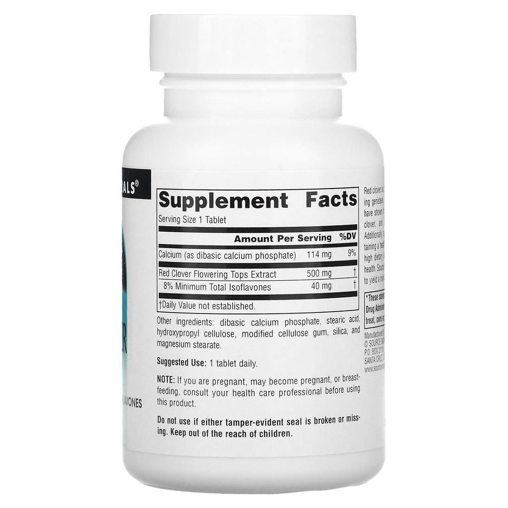 Source Naturals, Экстракт красного клевера, 500 мг, 60 таблеток